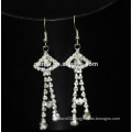 2015 Promotion New Hot Sale Bridal Silver Crystal Dangling Earrings